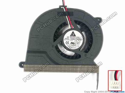 93153 Samsung Laptop NP-RV511 ( RV511 ) Cooling Fan  KSB0705HA, -AJ2L, w15x3x3, 5V 0.40A, Bare fan Samsung Laptop NP-RV511 ( RV511 ) Cooling Fan  
