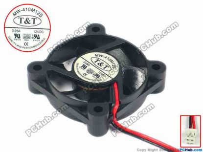 93281 T&T MW-410M12S Server - Square Fan sq40x40x10, w70x2x2, 12V 0.09A T&T MW-410M12S Server - Square Fan 
