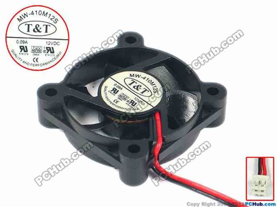 93281 T&T MW-410M12S Server - Square Fan sq40x40x10, w70x2x2, 12V 0.09A T&T MW-410M12S Server - Square Fan 