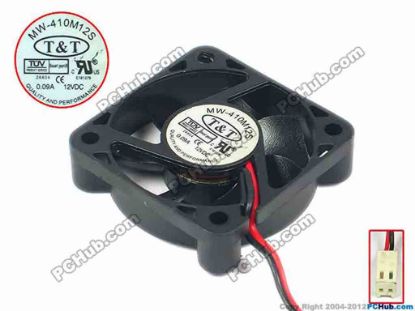 93287 T&T MW-410M12S Server - Square Fan sq40x40x10, w45x2x2, 12V 0.09A T&T MW-410M12S Server - Square Fan 