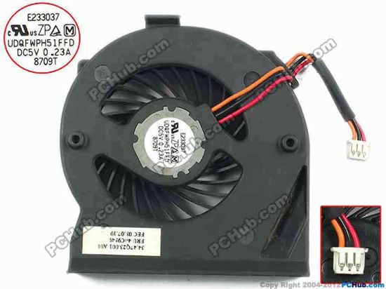 93289 Lenovo Thinkpad X200 Series Cooling Fan  UDQFWPH51FFD, w20x3x3, 5V 0.23A, Bare fan Lenovo Thinkpad X200 Series Cooling Fan  