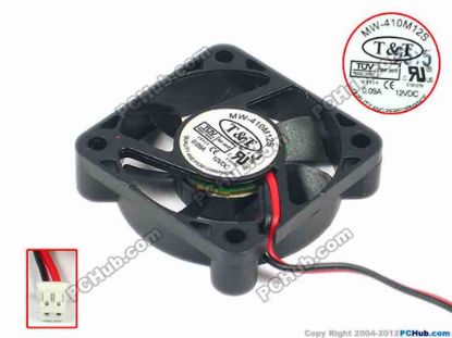 93293 T&T MW-410M12S Server - Square Fan sq40x40x10, w40x2x2, 12V 0.09A T&T MW-410M12S Server - Square Fan 