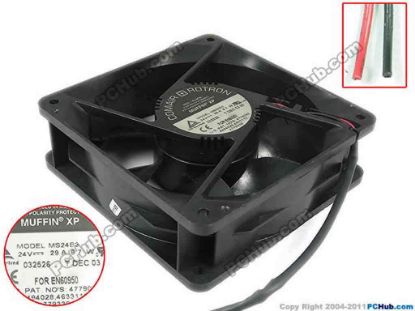 93383 Comair Rotron MS24B3 Server - Square Fan sq120x120x38, 2-wire, 24V 0.29A Comair Rotron MS24B3 Server - Square Fan 