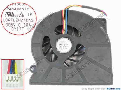 93388 Panasonic UDQFLZH24DAS Cooling Fan  w20x4, 5 0.28A, Bare fan Panasonic UDQFLZH24DAS Cooling Fan