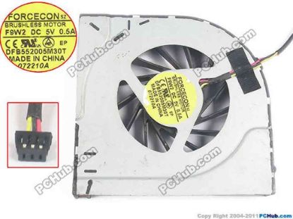 93403 HP Envy 17 Series Cooling Fan  F9W2, w20x3x3, 5V 0.5A, Bare fan HP Envy 17 Series Cooling Fan  