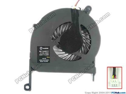 93407 SUNON MF75090V1-C130-G9A Cooling Fan  w15x3x3, 5V, Bare fan SUNON MF75090V1-C130-G9A Cooling Fan  