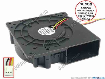 93635 SUNON PMB2412PLB3-A Server - Blower Fan (2)B3106.F.GN, bw120x120x32, 3-wire, 24V 0.24A SUNON PMB2412PLB3-A Server - Blower Fan 