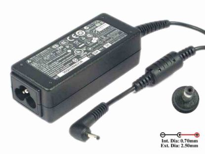 93668 ASUS Common Item (Asus) AC Adapter- Laptop 19V 2.1A, 2.5/0.7mm 3-Prong, New ASUS Common Item (Asus) AC Adapter- Laptop <div>Model: ADP-40PH BB</div>
<div><br />
</div>
<div>INPUT: 100-240V~1.2A, 50-60Hz </div>
<div>OUTPUT: 19V 2.1A 40W</div>
<div>Connecter size: Int. Diameter: 0.7mm </div>
<div>Ext. Diameter: 2.5mm</div>
<div><br />
</div>
<div><br />
</div>
<div>Dimensions: 86 X 36 X 26 mm</div>
<div><br />
</div>
<div>*Please take note, 3 wire AC power cord not included.</div>