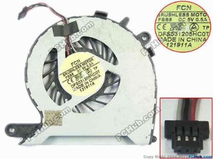 93671 Forcecon DFS531205HC0T Cooling Fan  FBB8, w15x3x3, 5V 0.5A, Bare fan Forcecon DFS531205HC0T Cooling Fan  