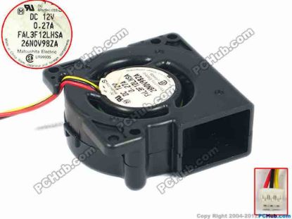 93683 Panasonic FAL3F12LHSA Server - Blower Fan bw50x50x20, w210x3x3, 12V 0.27A Panasonic FAL3F12LHSA Server - Blower Fan 