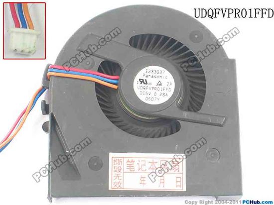93689 Lenovo ThinkPad T410 Series Cooling Fan  UDQFVPR01FFD, w80x3x3, 5V 0.28A, Bare fan Lenovo ThinkPad T410 Series Cooling Fan  