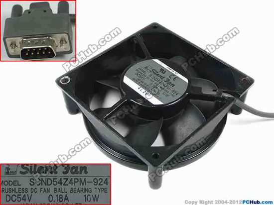 93756 Japan Servo SCND54Z4PM-924 Server - Square Fan sq120x120x38, 10-pin, 54V 0.18A Japan Servo SCND54Z4PM-924 Server - Square Fan 