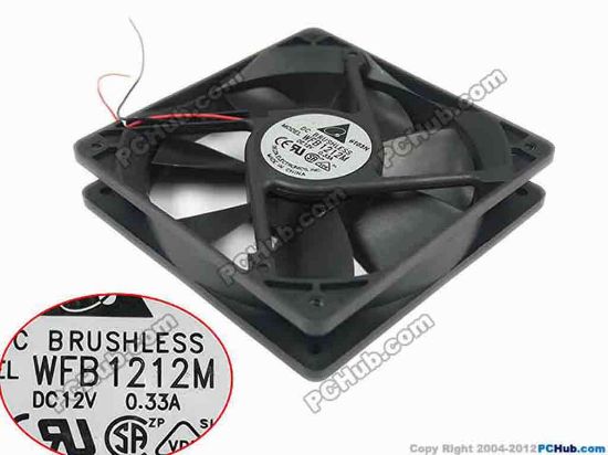 93891 Delta Electronics WFB1212M Server - Square Fan sq120x120x25, 2-wire, 12V 0.33A Delta Electronics WFB1212M Server - Square Fan 