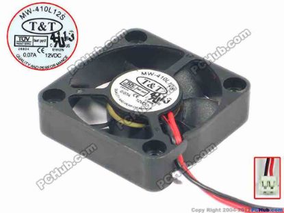 93944 T&T MW-410L12S Server - Square Fan sq40x40x10, w40x2x2, 12V 0.7A T&T MW-410L12S Server - Square Fan 