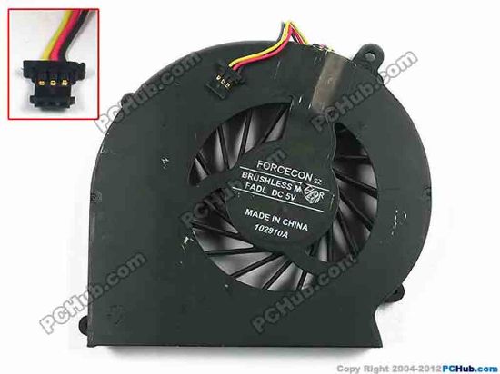 94104 Compaq Presario CQ57 Series Cooling Fan  FADL, w15x3x3, 5V 0.4A, Bare fan Compaq Presario CQ57 Series Cooling Fan  