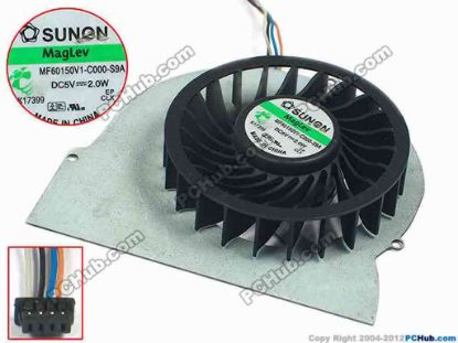 94159 SUNON MF60150V1-C000-S9A Cooling Fan  w25x4x4, 5V 2.0W, Bare fan SUNON MF60150V1-C000-S9A Cooling Fan