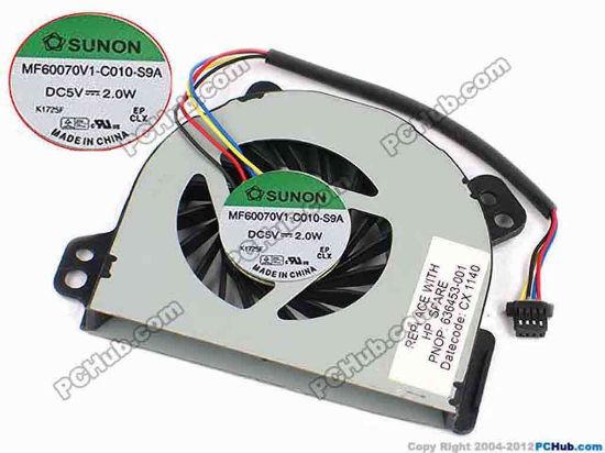 94161 HP Pavilion dm1-3000 Series Cooling Fan  MF60070V1-C010-S9A, w55x4x4, 5V 2.0W, Bare fan HP Pavilion dm1-3000 Series Cooling Fan  