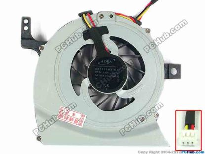94256 Toshiba Satellite C600 Series Cooling Fan  CWTE2, w25x3x3, 5V 0.50A, Bare fan Toshiba Satellite C600 Series Cooling Fan  