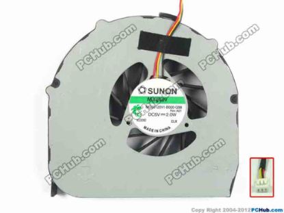 94257 Acer Aspire 5740 Series Cooling Fan  MG60120V1-B000-G99, w25x3x3, 5V 2.0W, Bare fan Acer Aspire 5740 Series Cooling Fan