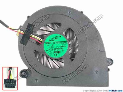 94260 Acer TravelMate 8572 Series Cooling Fan  ZR9H, w15x4x4, 5V 0.50A, Bar fan Acer TravelMate 8572 Series Cooling Fan  
