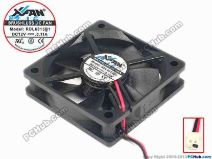 94317 XIFAN / Xinruilian RDL6015B1 Server - Square Fan sq60x60x15, w240x2x2, 12V 0.11A XIFAN / Xinruilian RDL6015B1 Server - Square Fan