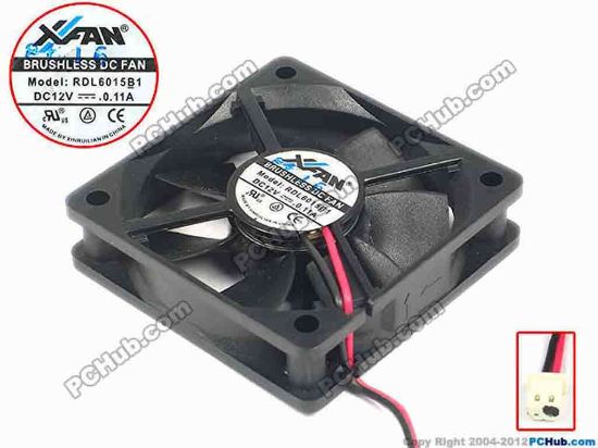 94317 XIFAN / Xinruilian RDL6015B1 Server - Square Fan sq60x60x15, w240x2x2, 12V 0.11A XIFAN / Xinruilian RDL6015B1 Server - Square Fan