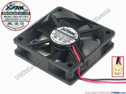 94318 XIFAN / Xinruilian RDL6015S1 Server - Square Fan sq60x60x15, w140x2x2, 12V 0.11A XIFAN / Xinruilian RDL6015S1 Server - Square Fan 
