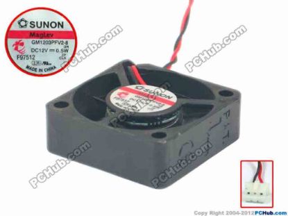 94348 SUNON GM1203PFV2-8 Server - Square Fan GN, sq30x30x10, w45x2x2, 12V 0.5W SUNON GM1203PFV2-8 Server - Square Fan 