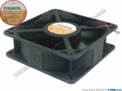 94368 SUNON KDE2412PMBX-6A Server - Square Fan sq120x120x38, 2-wire, 24V 7.2W SUNON KDE2412PMBX-6A Server - Square Fan 