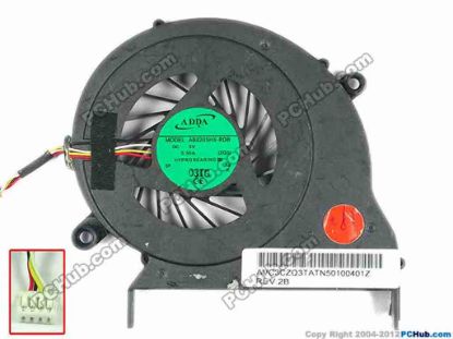 94578 Acer TravelMate 8472 Series Cooling Fan  ZQ3, w30x4x4, 5V 0.50A, Bare fan Acer TravelMate 8472 Series Cooling Fan  