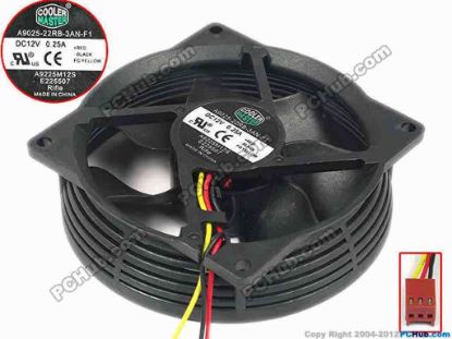 94612 Cooler Master A9025-22RB-3AN-F1 Server - Round Fan dia95x95x25, w200x3x3, 12V 0.25A Cooler Master A9025-22RB-3AN-F1 Server - Round Fan 