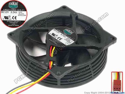 94613 Cooler Master A9025-22RB-3AN-C1 Server - Round Fan dia95x95x25, w200x3x3, 12V 0.24A Cooler Master A9025-22RB-3AN-C1 Server - Round Fan 