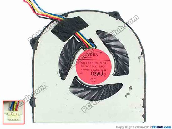 94663 Acer Aspire 3820T Series Cooling Fan  JM31, w20x4x4, 5V 0.20A, Bare fan Acer Aspire 3820T Series Cooling Fan