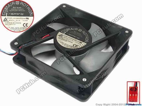 94671 Comair Rotron MCD48K6NDNX Server - Square Fan sq120x120x32, w60x3x3, 48V 0.27A, 13W,  Comair Rotron MCD48K6NDNX Server - Square Fan 