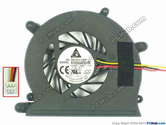 94706 Delta Electronics KSB0405HB Cooling Fan  -9H55, w55x3x3, 5V 0.44A, Bare fan Delta Electronics KSB0405HB Cooling Fan  