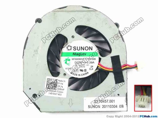 94721 Dell Vostro 3350 Cooling Fan  MF60090V1-C170-G99, w25xx3, 5V, Bare fan Dell Vostro 3350 Cooling Fan  