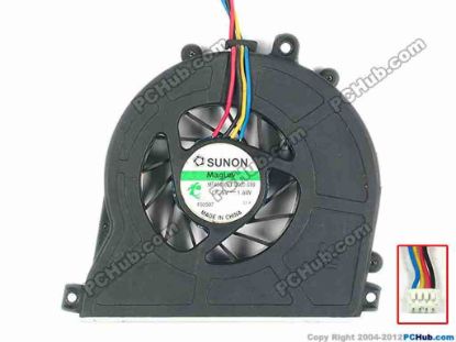 94732 SUNON MF40100V1-Q000-S99 Cooling Fan  w55x4x4, 5V 1.8W, Bare fan SUNON MF40100V1-Q000-S99 Cooling Fan  
