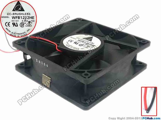 95049 Delta Electronics WFB1212HE Server - Square Fan -F00, sq120x120x38, 2-wire, 12V 0.60A Delta Electronics WFB1212HE Server - Square Fan 