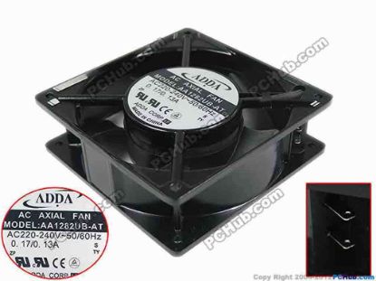 95154 ADDA AA1282UB-AT Server - Square Fan S, sq120x120x38, 240V 0.17A ADDA AA1282UB-AT Server - Square Fan 