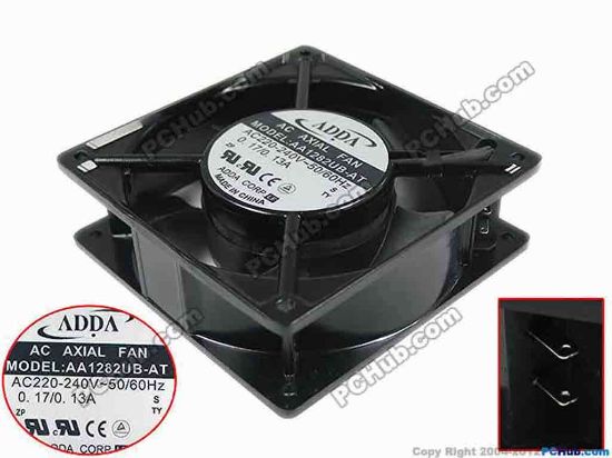 95154 ADDA AA1282UB-AT Server - Square Fan S, sq120x120x38, 240V 0.17A ADDA AA1282UB-AT Server - Square Fan 