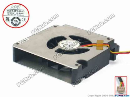 106150 SEI T6014F05UD Cooling Fan  w83x3x3, 5V 0.40A, Bare fan SEI T6014F05UD Cooling Fan  