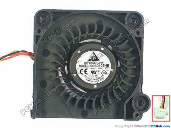 106211 Delta Electronics KSB0405HB Cooling Fan  -9C71, w55x4x4, 5V 0.44A, Bare fan Delta Electronics KSB0405HB Cooling Fan  