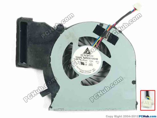 106218 Delta Electronics KSB06105HB Cooling Fan  -BJ1U, w13x4x4, 5V 0.40A, Bare fan Delta Electronics KSB06105HB Cooling Fan  