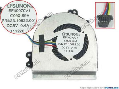 106236 SUNON EF60070V1-C090-S9A Cooling Fan  w25x4x4, 5V, Bare fan SUNON EF60070V1-C090-S9A Cooling Fan  