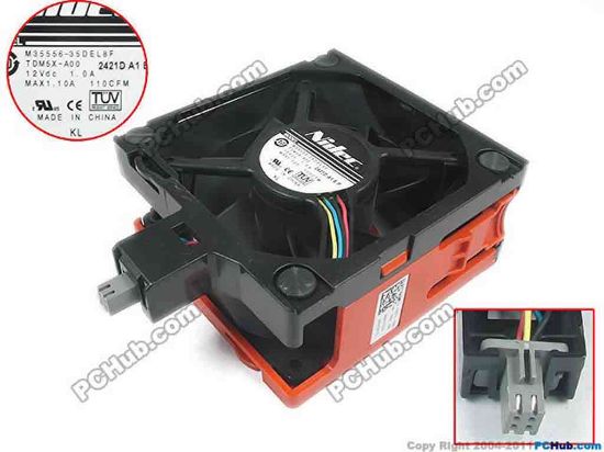 108718 Dell Server Parts Cooling Fan  DP/N: TW71C 0TW71C Dell Server Parts Cooling Fan  ASSY,FAN,92X92,12V,NIDEC,T620