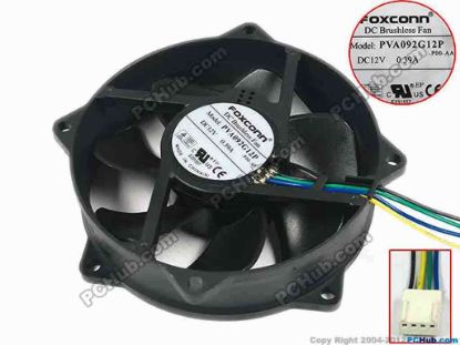 111456 Foxconn PVA092G12P Server - Round Fan -P00-AA, dia95x95x25, w230x4x4, 12V 0.39A Foxconn PVA092G12P Server - Round Fan 