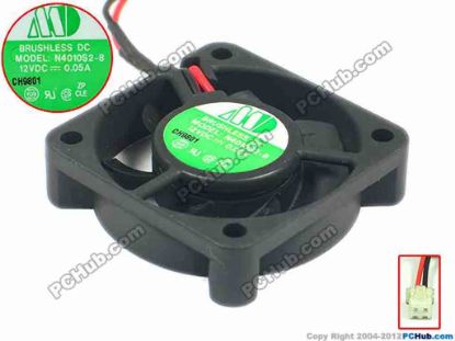 111494 SUNON N4010S2-8 Server - Square Fan sq40x40x10, 2-wire, 12V 0.05A SUNON N4010S2-8 Server - Square Fan 