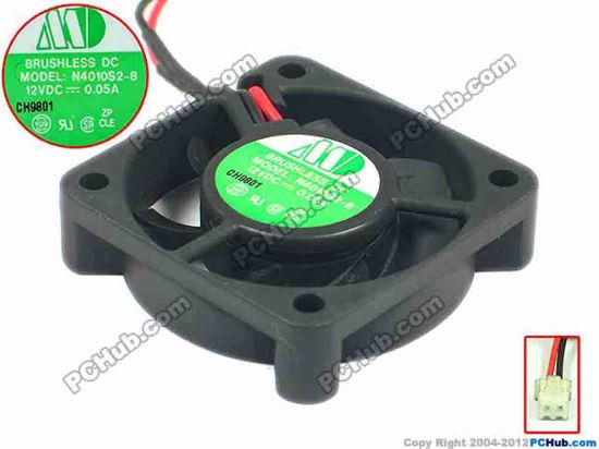 111494 SUNON N4010S2-8 Server - Square Fan sq40x40x10, 2-wire, 12V 0.05A SUNON N4010S2-8 Server - Square Fan 