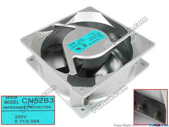 111637 Sanyo Denki CN52B3 Server - Square Fan sq120x120x38, 230V 14W Sanyo Denki CN52B3 Server - Square Fan 