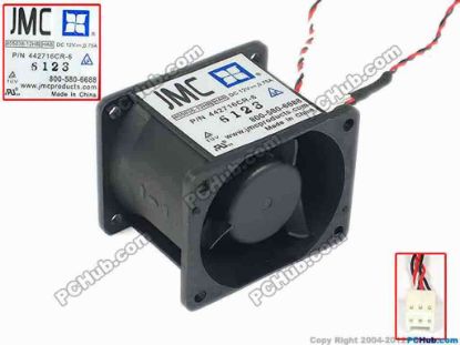 112177 JMC / DaTech 405038-12HB Server - Square Fan HAB, sq40x50x38, w500x5x3, 12V 0.75A JMC / DaTech 405038-12HB Server - Square Fan